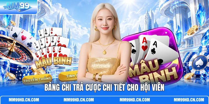 Bảng chi trả cược chi tiết cho hội viên Bảng chi trả cược chi tiết cho hội viên