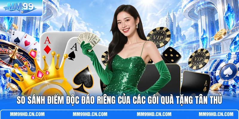 So sánh điểm độc đáo riêng của các gói quà tặng tân thủ